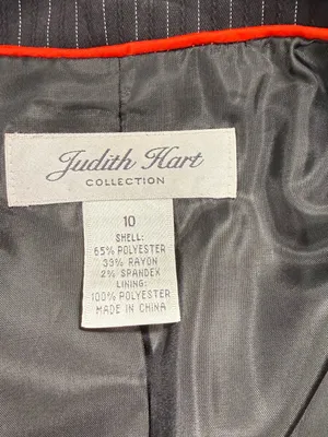 Judith Hart Women's Black Pinstripe Tailored Blazer - Classic Office Blazer thumbnail 6