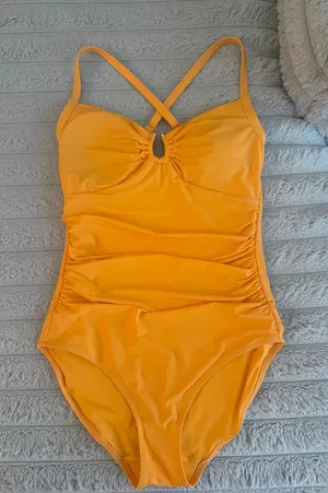 Viral TikTok shop compression one piece bathing suit Orange thumbnail 1