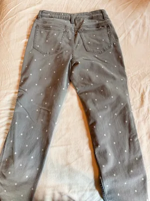 Workshop Republic Clothing grey polka dot jeans thumbnail 2