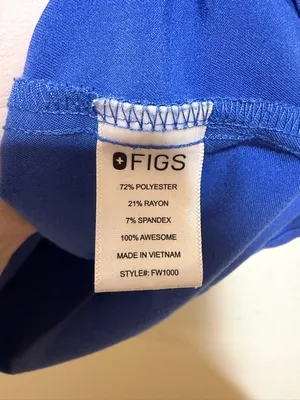 Figs Technical Collection Catarina One Pocket Scrub Top Denim Blue Size Small thumbnail 6