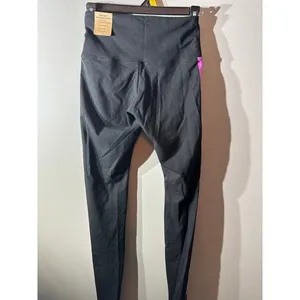 PINK ACTIVE Cotton High Waist Full Length Legging Black Pink Stripe Small‎ thumbnail 3