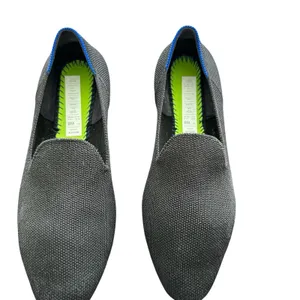 Rothy’s The Loafer Sz 8 Black Solid Knit Slip On Shoes Academia No Insole thumbnail 2