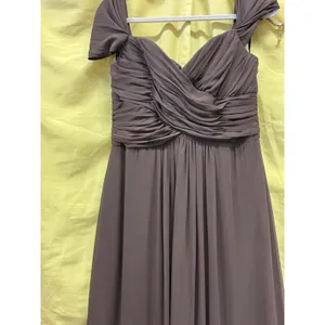Dessy Collection Vivian Diamond‎ Espr. Brown Bridesmaid Gown Dress 1D22 Size 12 thumbnail 9