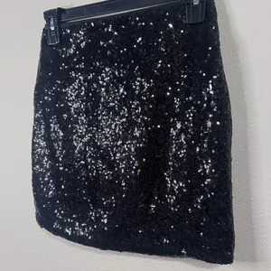 Black Sequin Pencil Skirt thumbnail 4