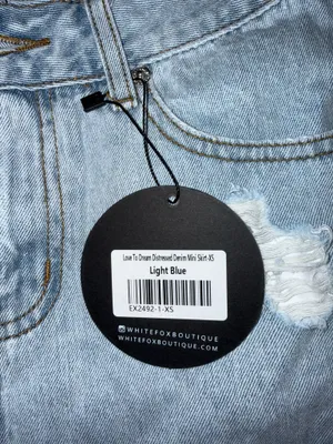 White Fox Boutique Denim Mini Skirt thumbnail 3
