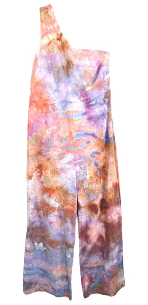 Princess Polly Size 0 Jumpsuit Handmade Tie‎ Dye One Shoulder Wide Leg 988 thumbnail 1