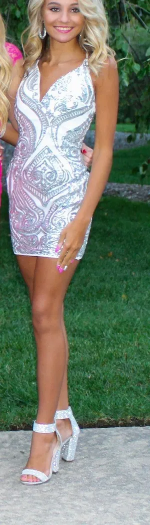 Windsor White & Silver Dress thumbnail 1