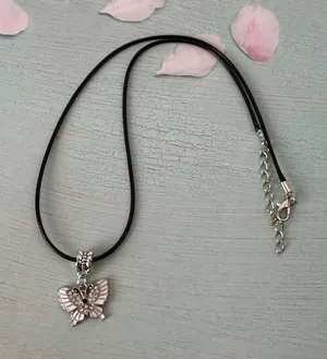 Butterfly Necklace Silver thumbnail 1