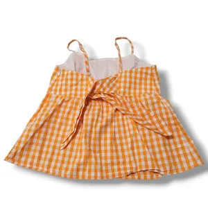 J.Crew Top Size 8 J. Crew Peplum Cami Gingham Camisole Babydoll Fit Tie Back Top thumbnail 3