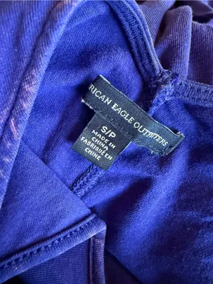 American Eagle Purple Stretchy Maxi Dress Short Sleeve Flowy Size Small Women's thumbnail 9