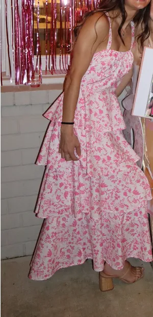 Ruffle dress Pink thumbnail 4