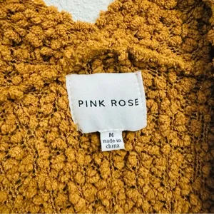 Pink Rose Rusty Orange Sherpa Soft Open Cardigan Size Medium‎ thumbnail 5