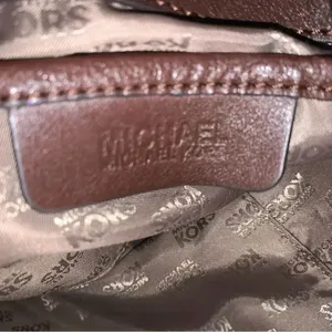 Large Michael Kors Khaki Brown Signature Shoulder Bag thumbnail 3