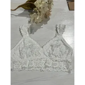Aerie Lace Bralette White and‎ red lace Lined Wireless Small/Large thumbnail 11