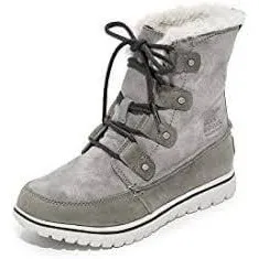 Sorel Cozy Joan Women's Gray Suede Faux Shearling Fur Lining Winter boots 5 thumbnail 1