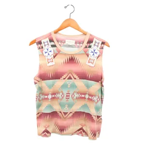 Denim & Supply Ralph Lauren Southwestern Aztec Beaded Sleeveless Top M thumbnail 2