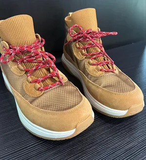 Nurture Elias Sneaker Boots Tan Suede Red Lace Gorpcore Hiking Womens 7.5 thumbnail 1
