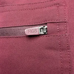 FIGS Zamora Jogger Scrub Pants XL Burgundy Wine High Waist Stretch Medical thumbnail 8