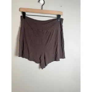 Rachel‎ Parcell Womens Brown Jersey Knit Lettuce Edge High Rise Lounge Shorts M thumbnail 3