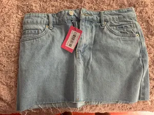 Edikted Mini Denim Skirt thumbnail 1