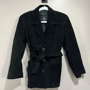 Firenze Leather Factory Suede Leather Jacket Black thumbnail 1