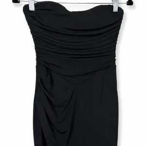 NEW Lulus Epitome of Allure Black Sheer Mesh Strapless Ruched Maxi Dress Medium thumbnail 6