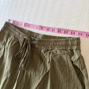 Women's Pull On Elastic Waist Olive Green Linen Cotton Style Pant Size M #260693 thumbnail 5