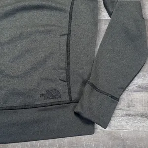 The North Face Funnel Neck Grey Sweatshirt Womens L Hooded Neon Green Stitching thumbnail 4