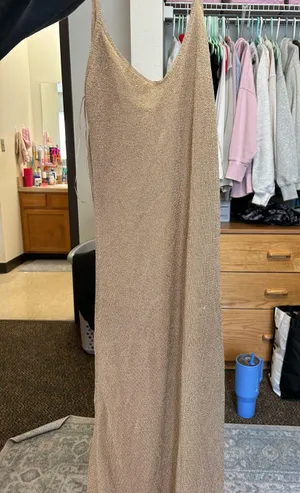 ZARA Dress Maxi Gold size S thumbnail 3