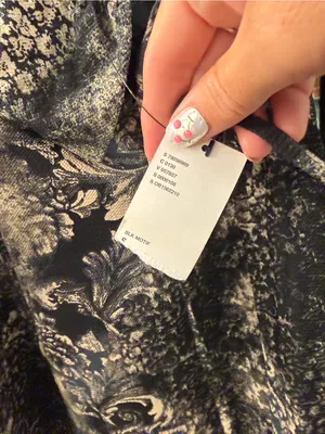 Urban Outfitters Black and Cream Floral Puff Sleeve Mini Dress NWT thumbnail 3