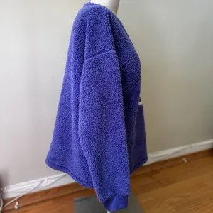 Disney Nightmare Before Christmas Fleece Long Sleeve Plush Pajama Top Purple M thumbnail 4
