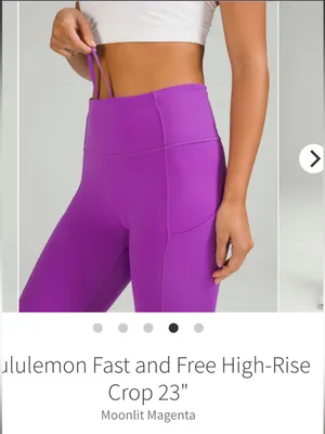 Lululemon fast and free high rise leggings moonlit magenta 8 thumbnail 4