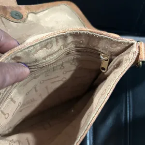 Vintage Fossil Tan Leather Crossbody Bag thumbnail 9