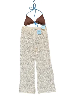 NWT Shade & Shore Crochet Cover Up Pants Set Boho Beach Vacation Medium thumbnail 12