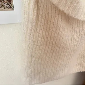 Reformation Satine Sleeveless Foldover Sweater in White Ivory Cream Size Large thumbnail 5