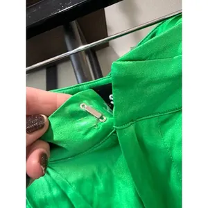 SEROYA Zarri Silk Wide Leg Pant Kelly Green Womens Size Small thumbnail 10