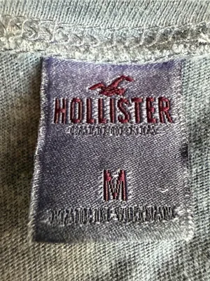 Hollister Women’s Medium Gray Mineral Wash Babydoll Peplum Long Sleeve Top thumbnail 3