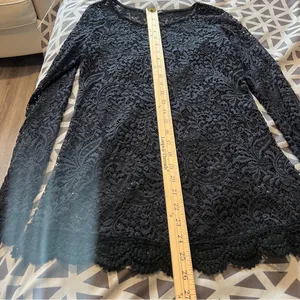 You Are Not Alone Black Lace‎ Long Sleeve Top Size S thumbnail 10