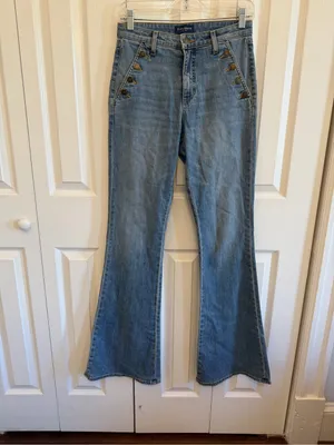 Ramy Brook High-Rise Helena Flare Jean Light Wash Waist 25" thumbnail 3