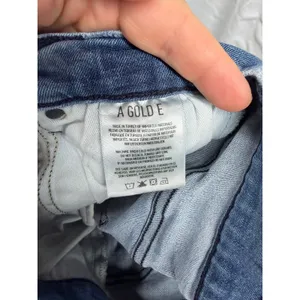 Agolde $148 Women's‎ Sz 27 Sophie Mid-Rise Light Wash Distressed Raw Hem Jeans thumbnail 5