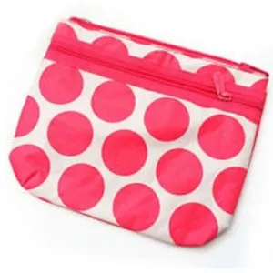 Thirty One EUC Pink Coral Mod Dot Adjustable Strap Nylon Crossbody Bag thumbnail 1