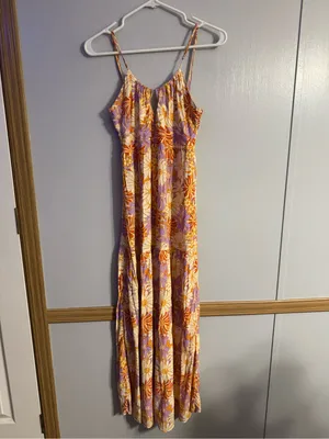 l*space Gemma Wavy Daisy Floral Print Midi Dress Size Small thumbnail 10