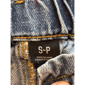 BDG Urban Outfitters Light Wash Denim Paperbag Waist Shorts Blue Small thumbnail 3