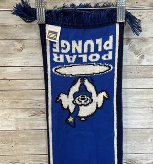 Tennessee Special Olympics Scarf Freeze For A Reason Blue White Knit Polar Bear‎ thumbnail 1