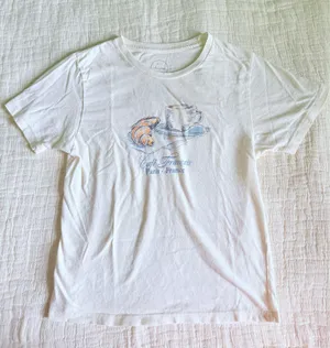 Croissant 🥐 ☕️graphic tee White thumbnail 1