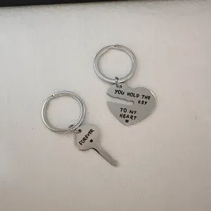 Key Love Heart Keychain Charm for Men Women Car Keychain Key Ring Bag Charm thumbnail 2