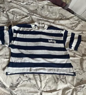 Ocean City Navy & White Striped Tee Blue thumbnail 3