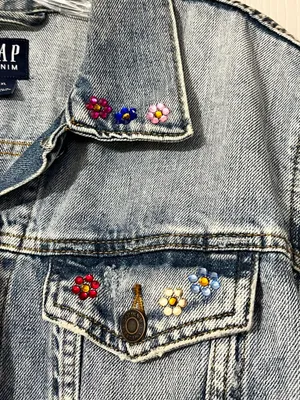 GAP Custom Denim Jacket Bedazzled thumbnail 5