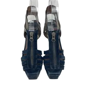 MARNI Blue/Silver Strappy Platform Heels Stiletto Sandals - Size 6.5 thumbnail 6