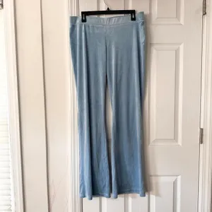 Juicy Couture Baby Blue Velvet Zipper Hoodie Jacket Pants Set Rhinestone Y2K XL thumbnail 5